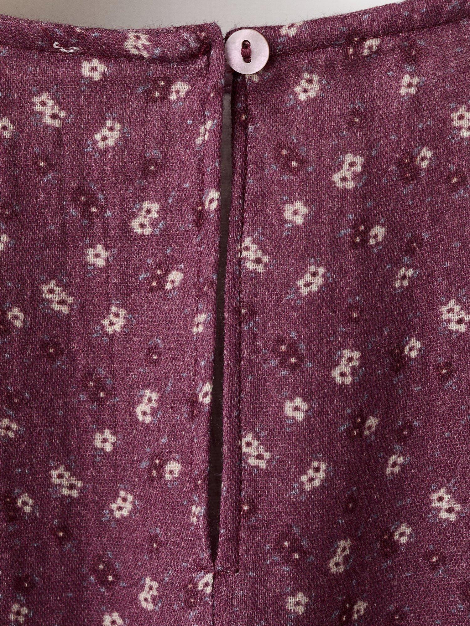 Product image 3 of 4, which shows Mango Kids' Selene Dress, Dark Red, 10 years