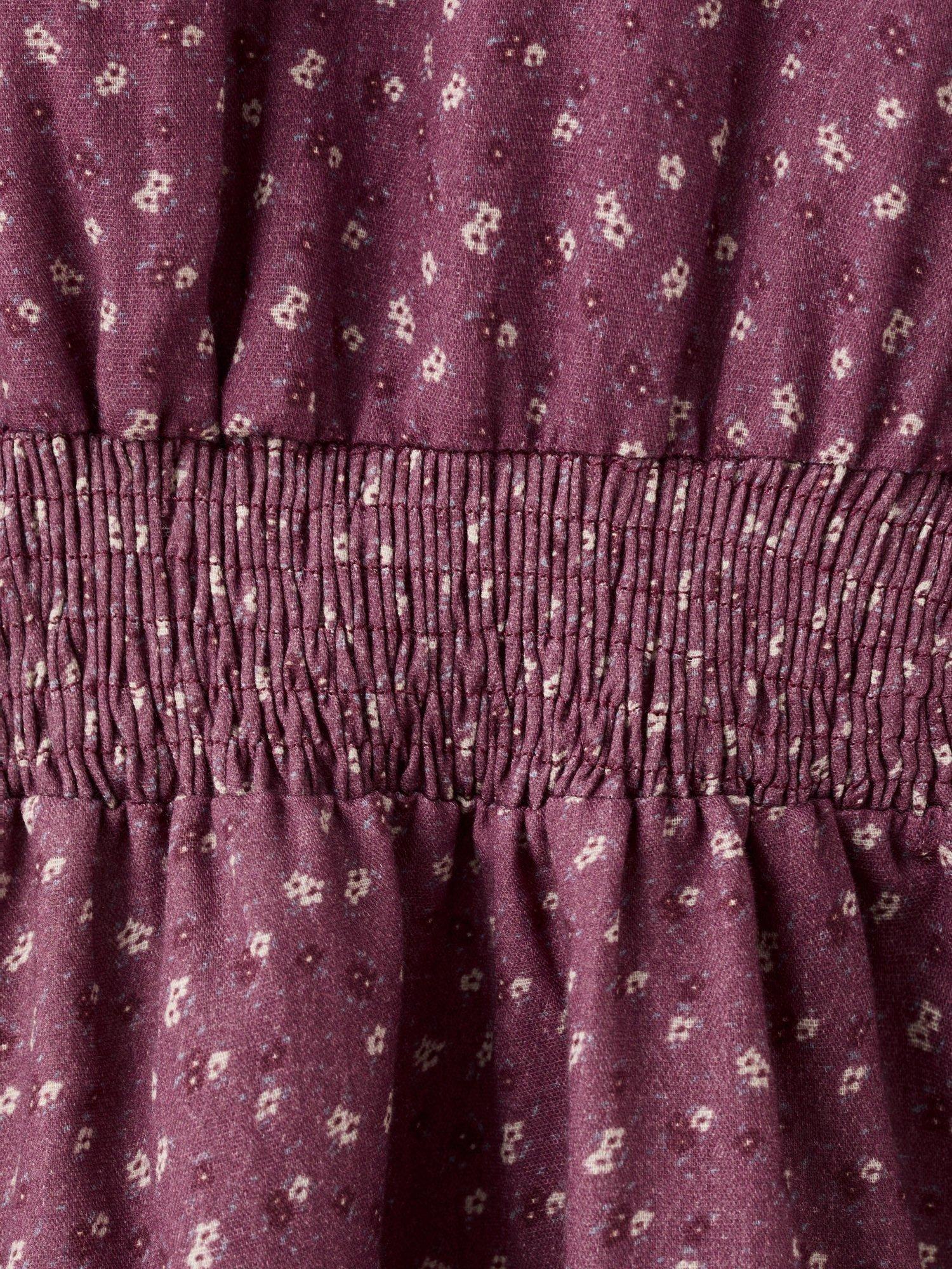 Product image 4 of 4, which shows Mango Kids' Selene Dress, Dark Red, 10 years