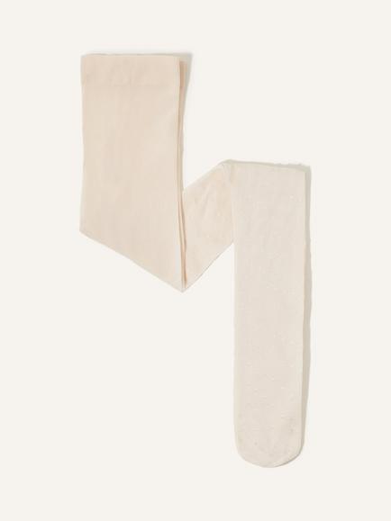 Monsoon Baby Polka Dot Tights, Ivory - view 2, Ivory