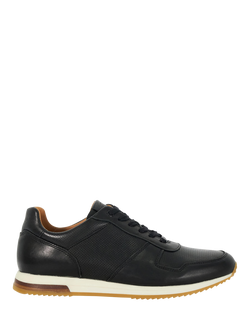 Dune London Trilogy Suede Wide Fit Trainers, Black