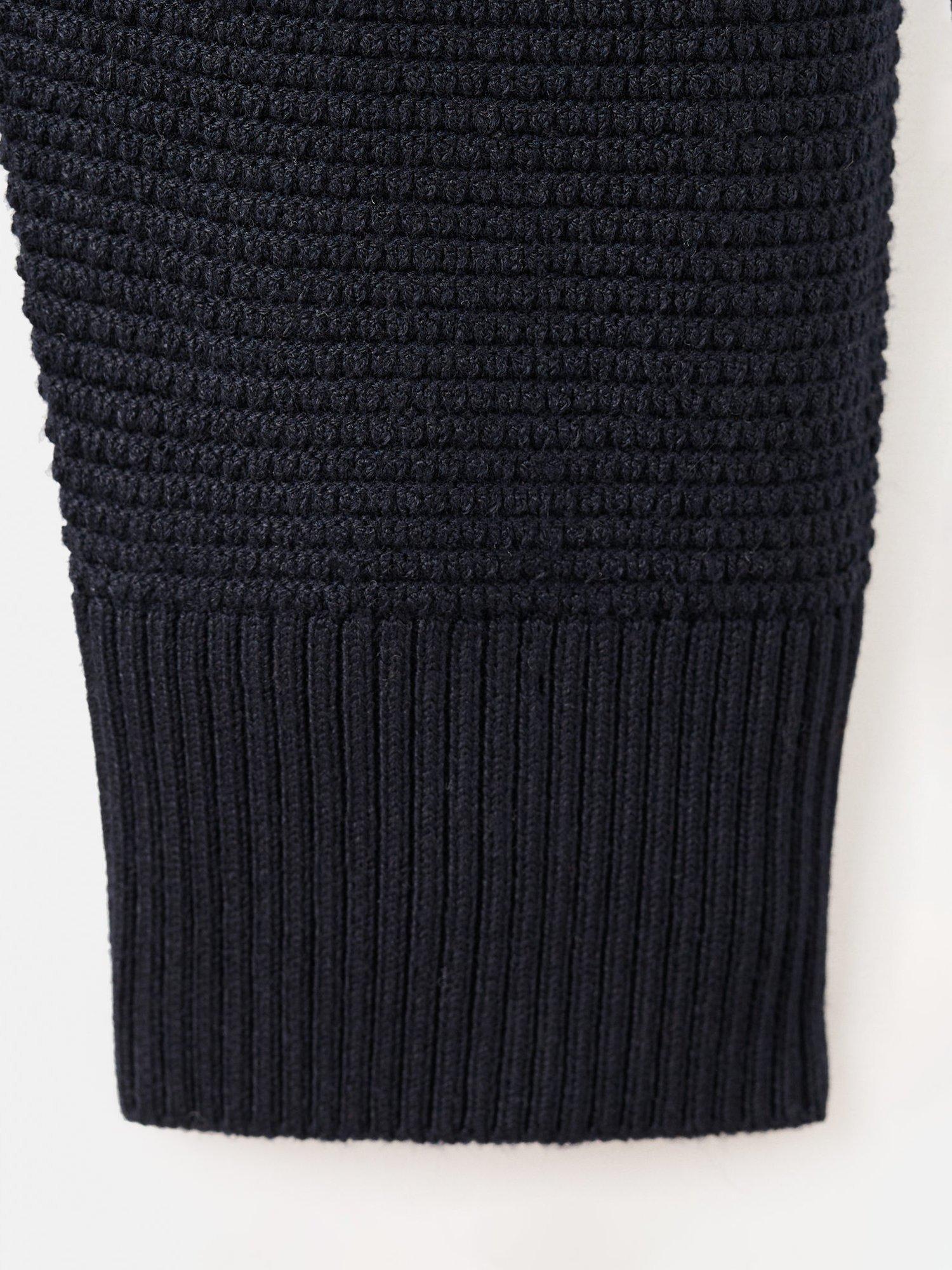 Product image 8 of 8, which shows Mango Carino Structured Perkins Neck Sweater, Navy, M