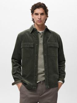 Mango Baku Corduroy Overshirt, Beige/Khaki, Beige/Khaki