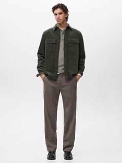 Mango Baku Corduroy Overshirt, Beige/Khaki - view 2, Beige/Khaki