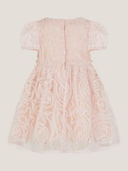 Monsoon Baby Constance Appliqué Rose Party Dress, Pink - view 2, Pink