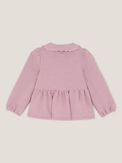 Monsoon Baby Quilted Fairy Jacket, Pink - view 2, Pink