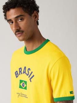 Levi's Ringer Brasil T-Shirt, Yellow/Green - view 2, Yellow/Green