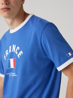 Levi's Ringer Cotton France T-Shirt, Blue/White - view 2, Blue/White