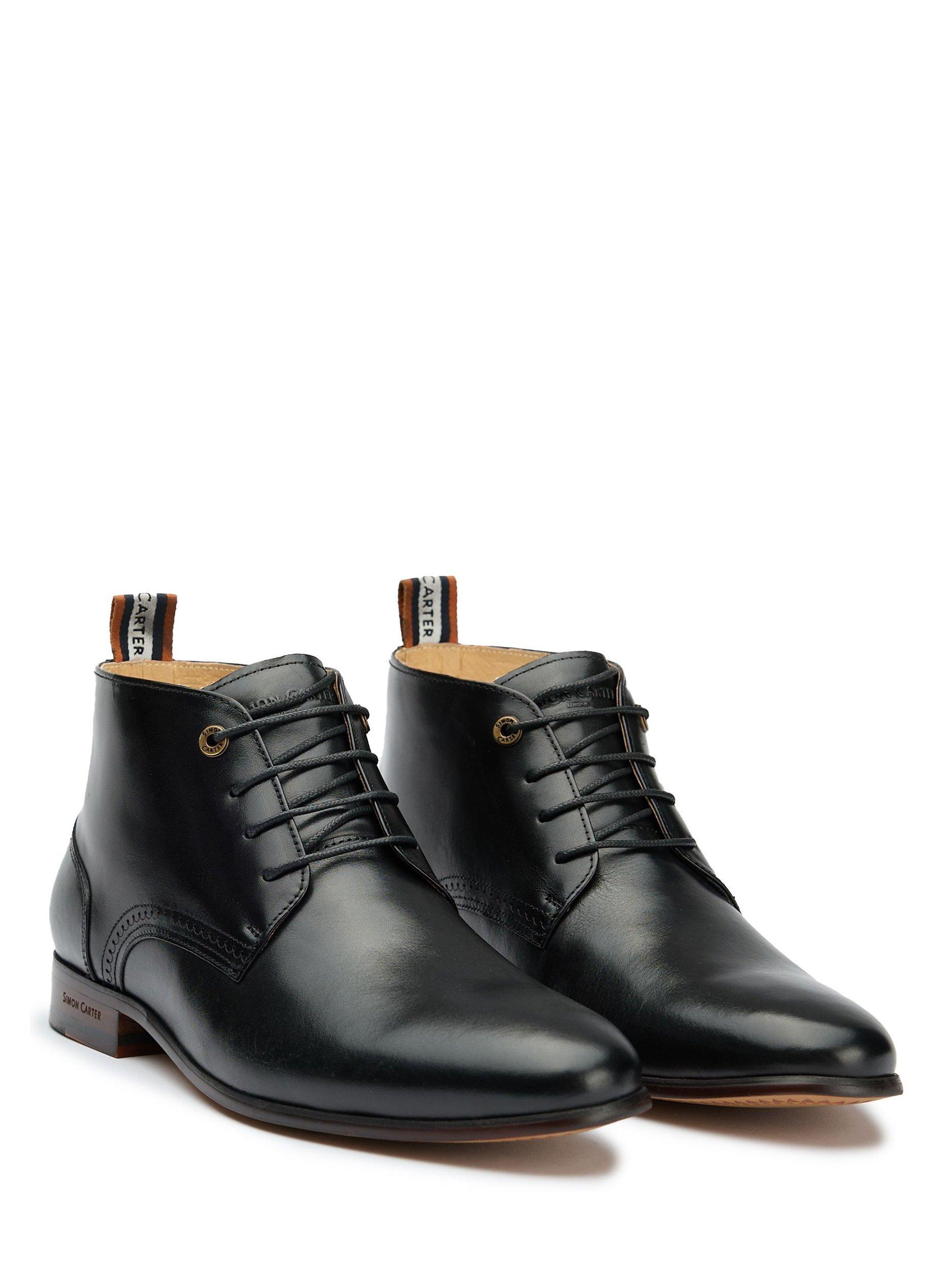 Product image 2 of 6, which shows Simon Carter Boyce Leather Chukka Boots, Black, 7