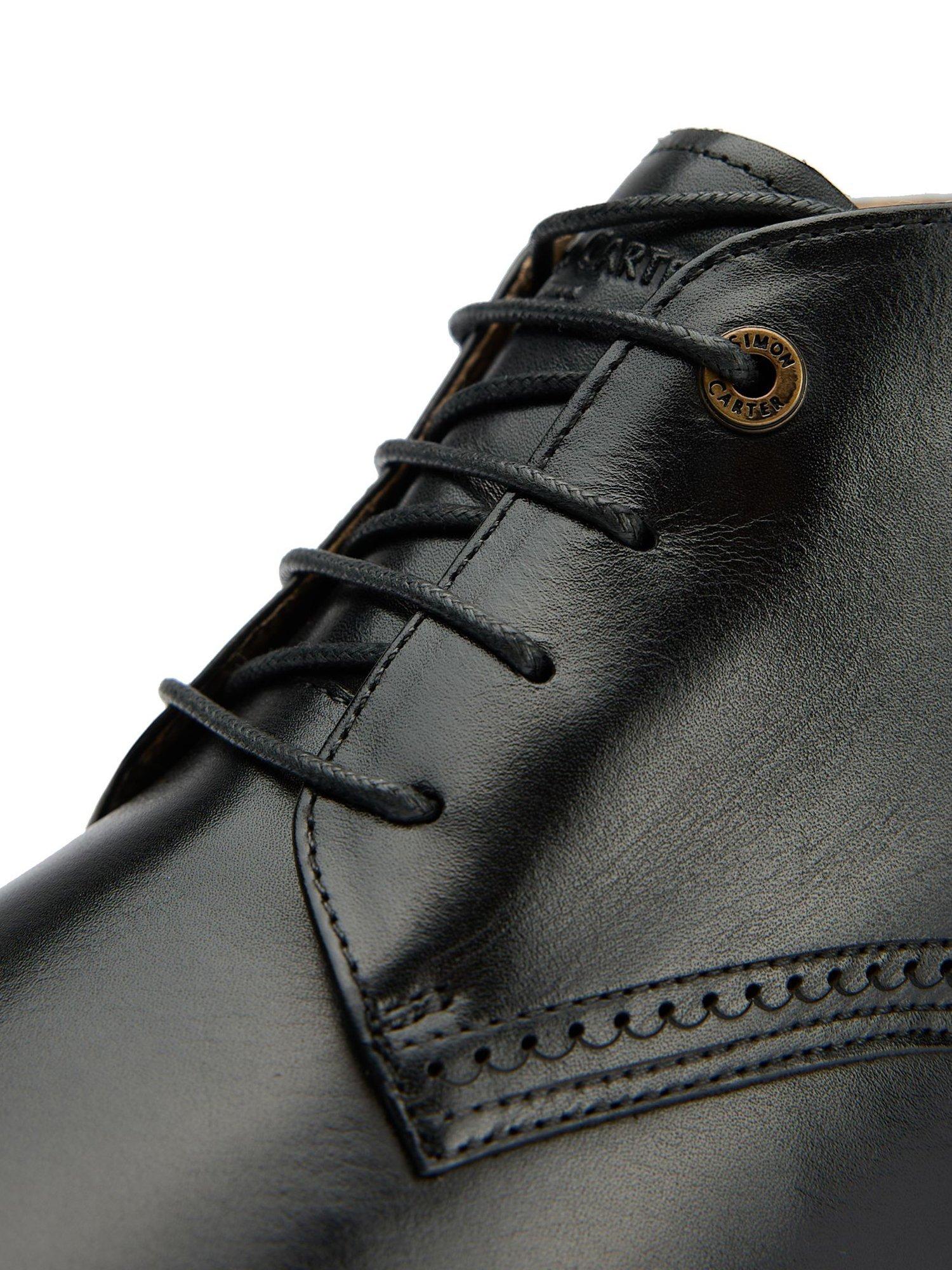 Product image 4 of 6, which shows Simon Carter Boyce Leather Chukka Boots, Black, 7