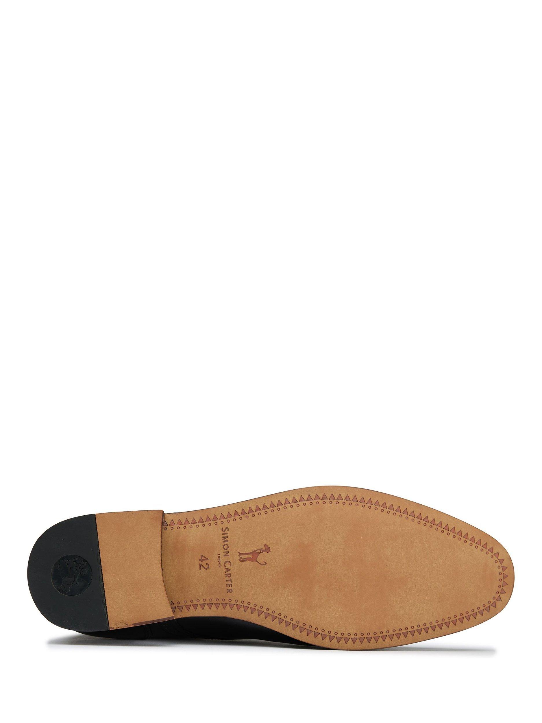 Product image 5 of 6, which shows Simon Carter Boyce Leather Chukka Boots, Black, 7