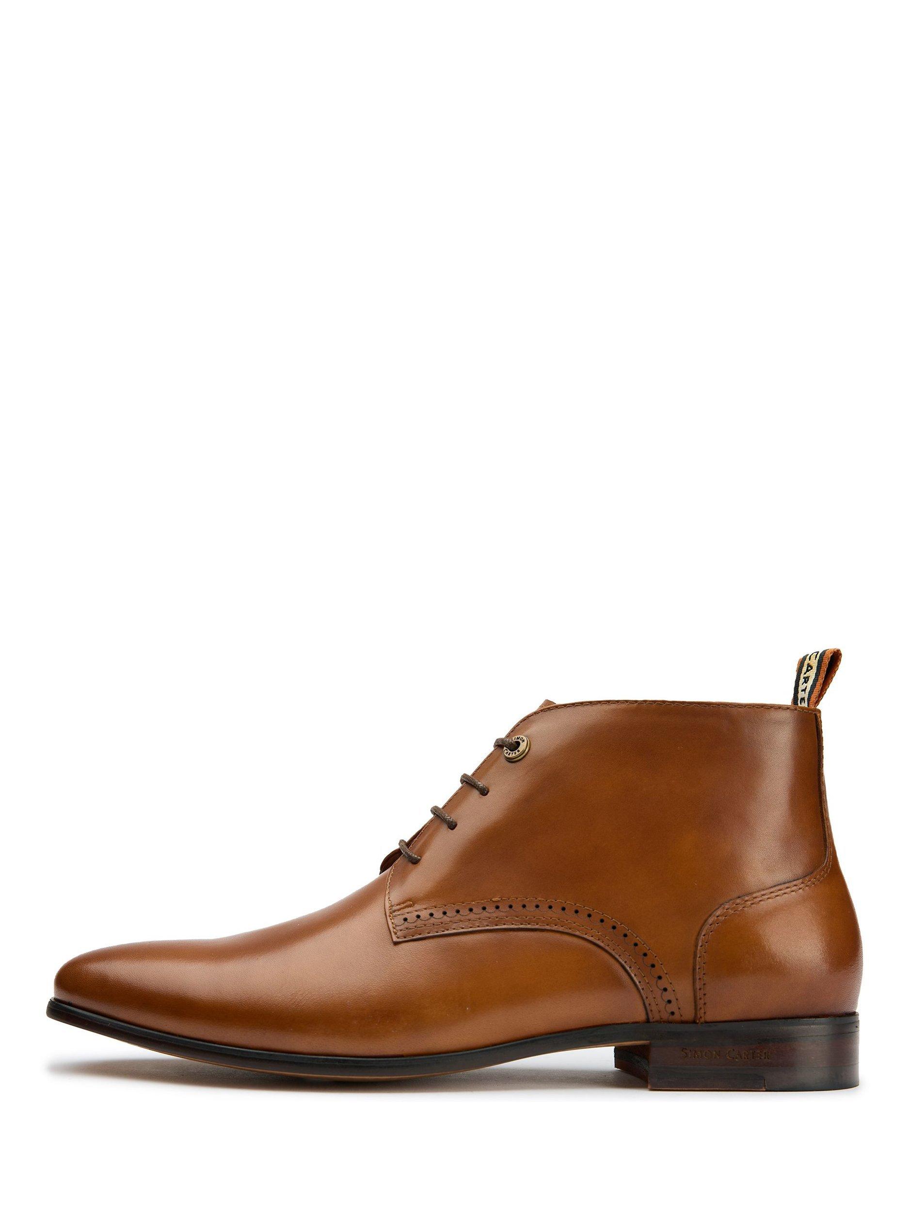 Product image 6 of 6, which shows Simon Carter Boyce Leather Chukka Boots, Tan, 7