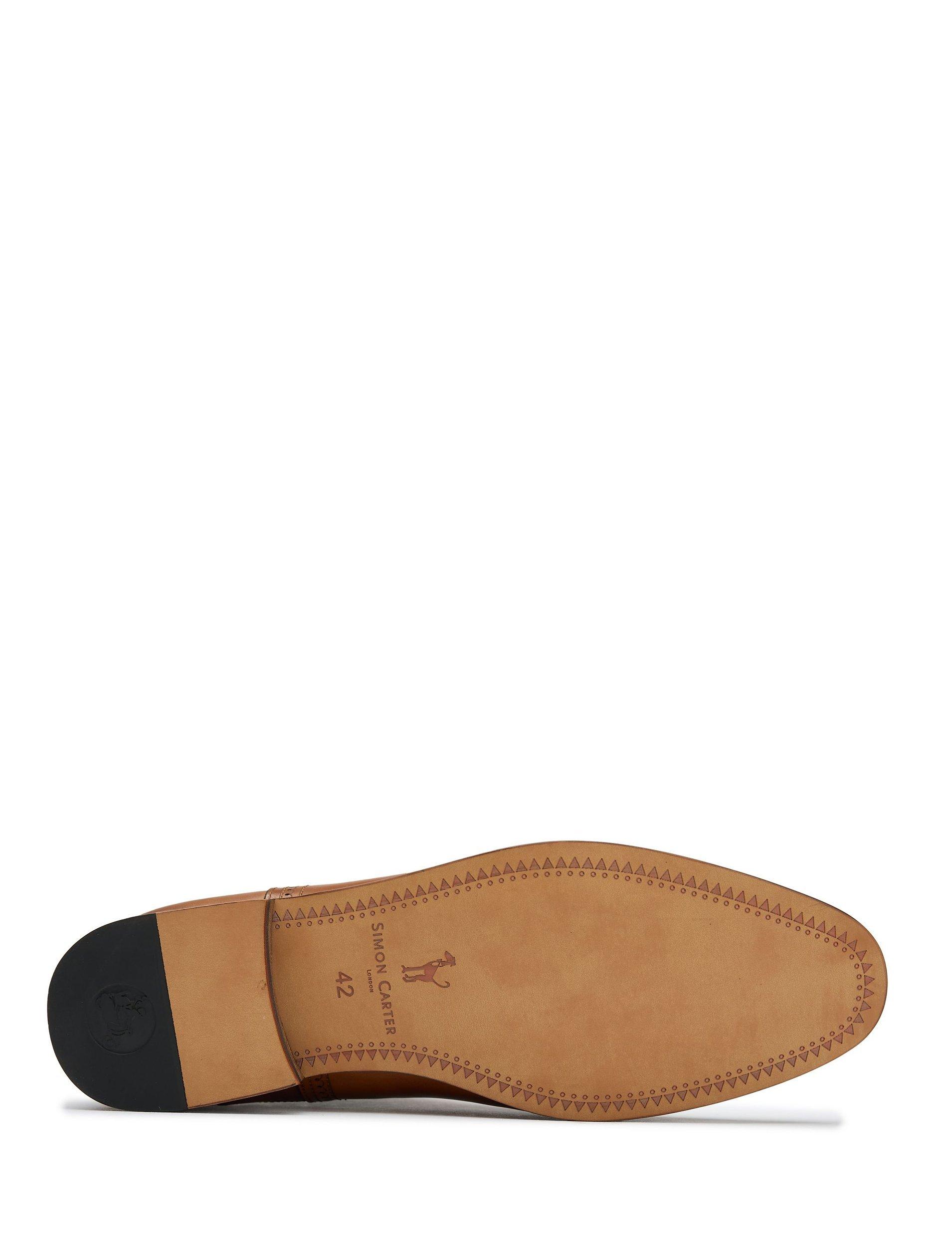 Product image 5 of 6, which shows The Simon Carter Rattle Leather Chelsea Boots, Tan, 7