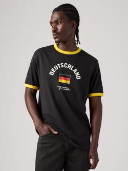 Levi's Ringer Cotton Germany T-Shirt, Black/Yellow - view 2, Black/Yellow