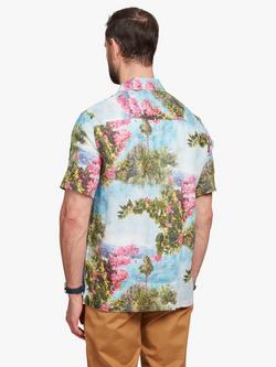 Simon Carter Linen Regular Fit Floral Coast Resort Shirt, Multi - view 2, Multi