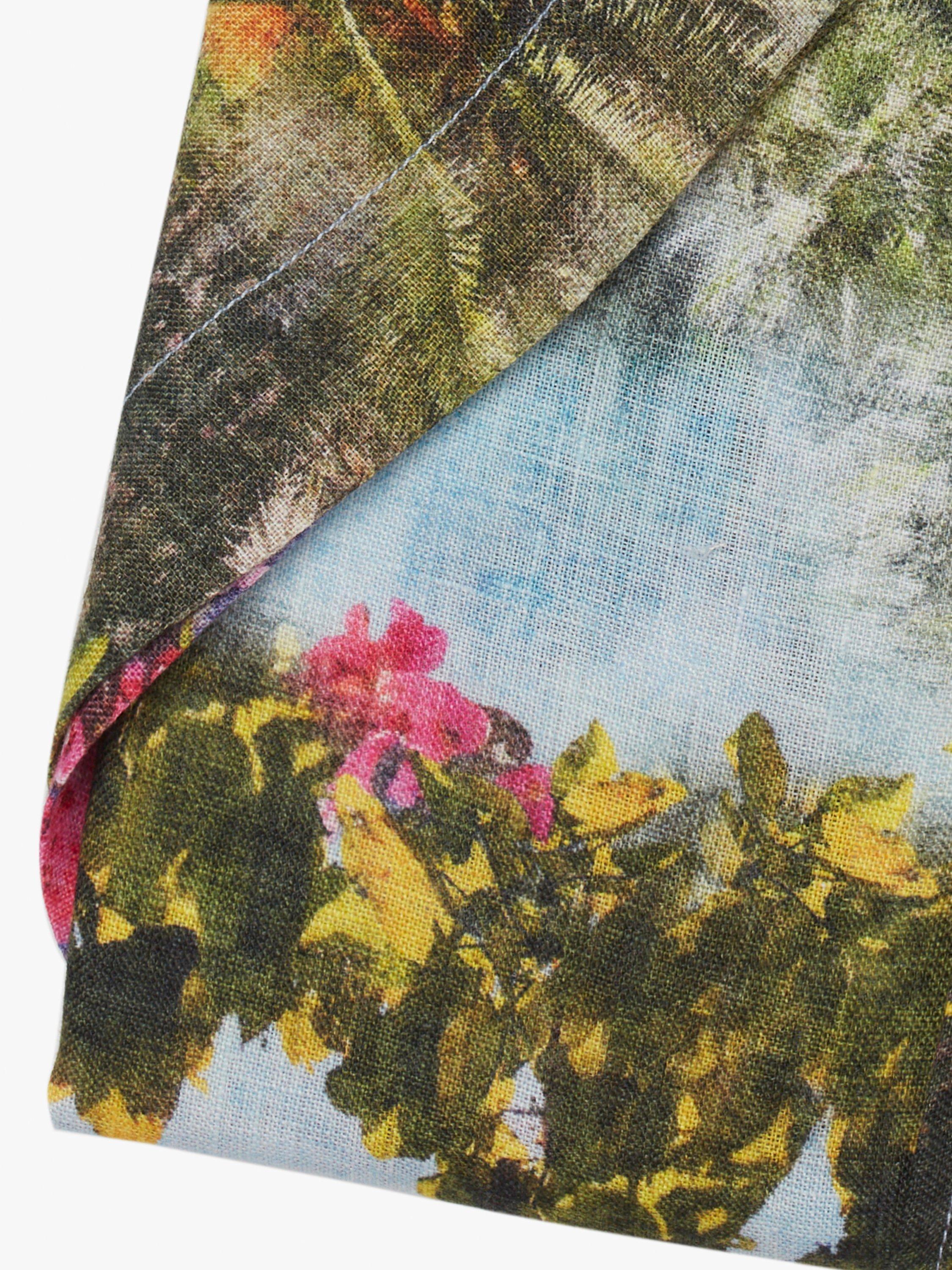 Product image 6 of 7, which shows Simon Carter Linen Regular Fit Floral Coast Resort Shirt, Multi, S
