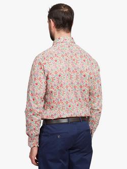 Simon Carter D'Anjo Cotton Tailored Fit Floral Print Liberty Fabric Shirt, Multi - view 2, Multi