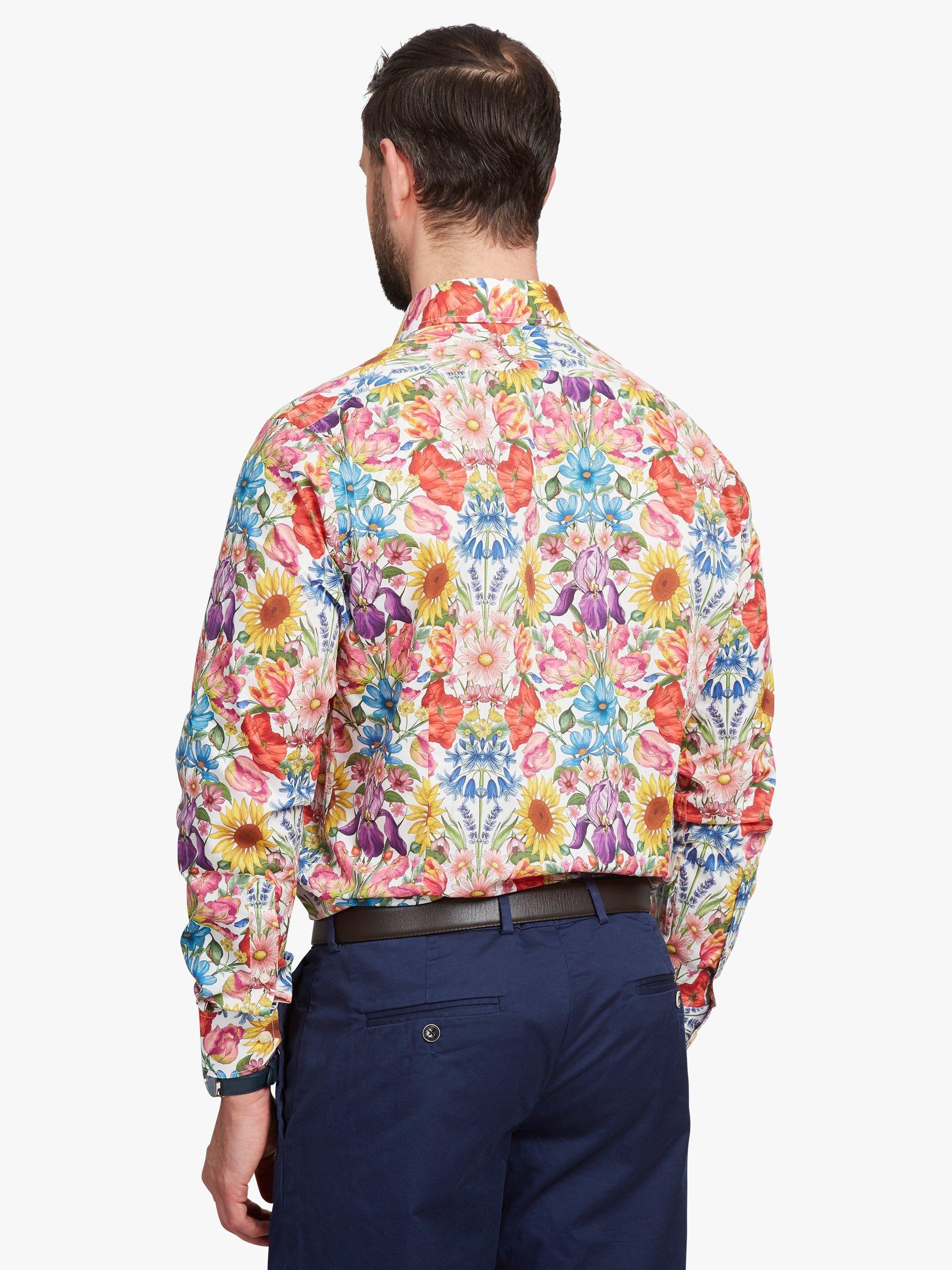 Product image 2 of 7, which shows Simon Carter Floral Muse Shirt, Multi, 15.5/R