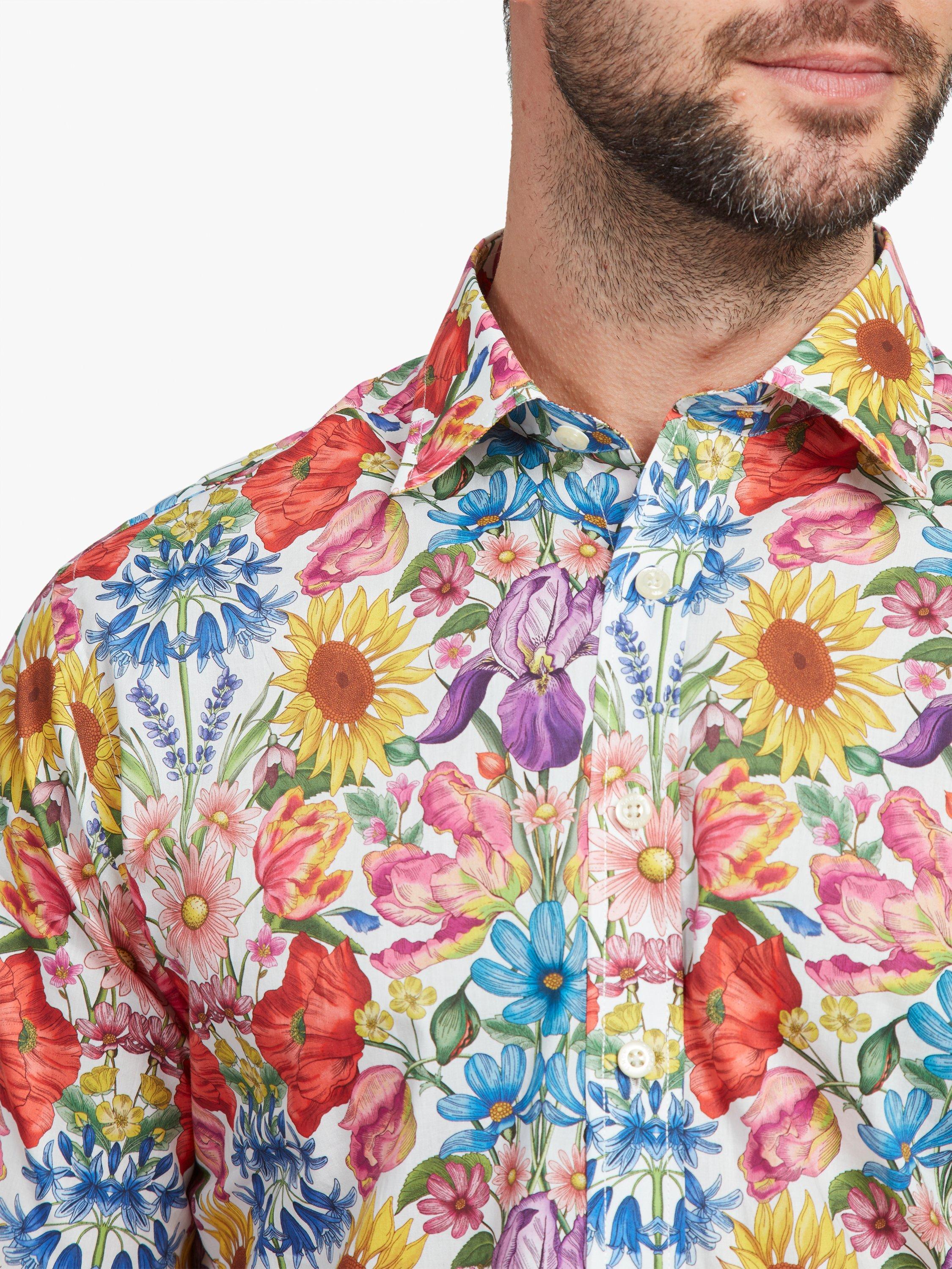 Product image 5 of 7, which shows Simon Carter Floral Muse Shirt, Multi, 15.5/R