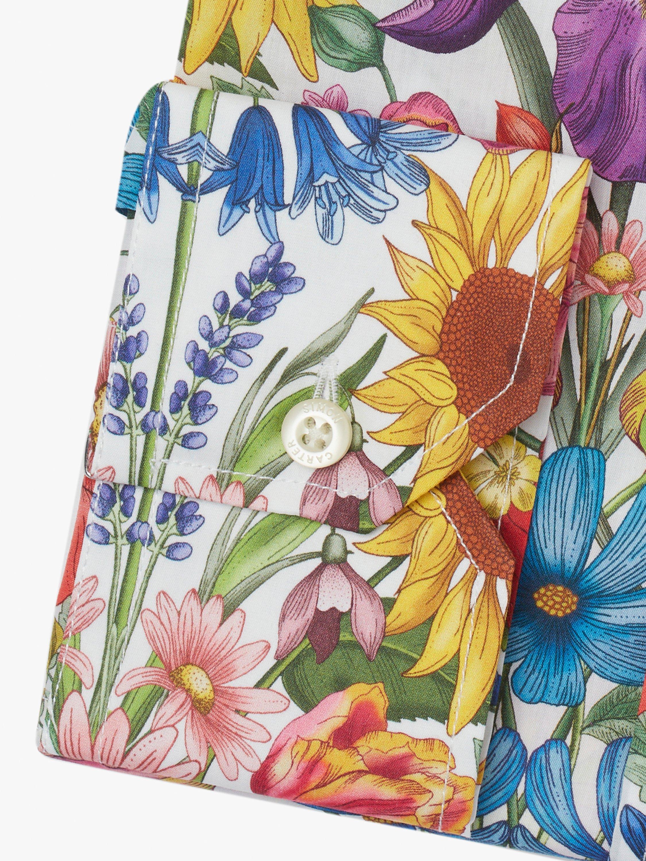 Product image 6 of 7, which shows Simon Carter Floral Muse Shirt, Multi, 15.5/R