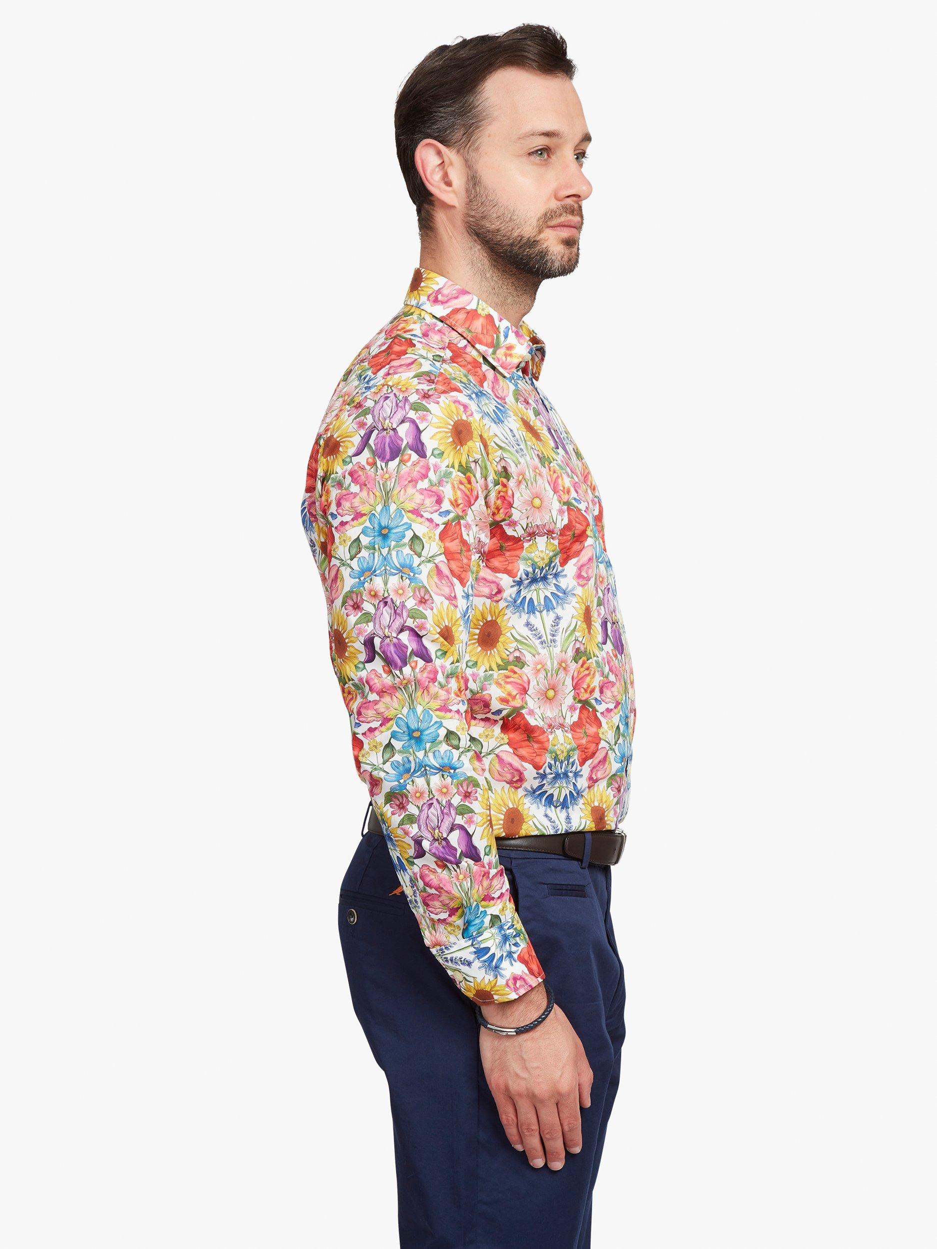 Product image 7 of 7, which shows Simon Carter Floral Muse Shirt, Multi, 15.5/R