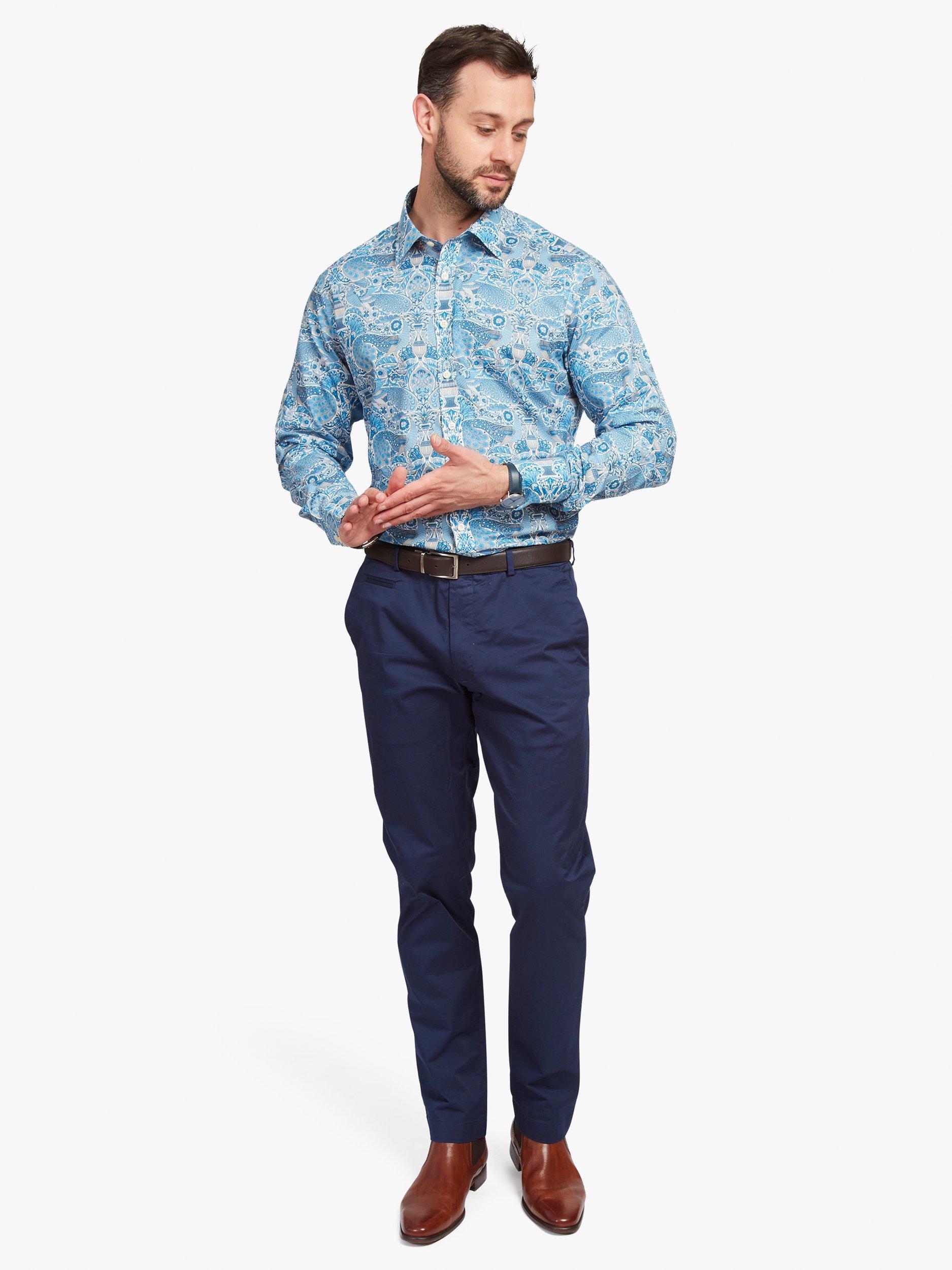 Product image 3 of 7, which shows Simon Carter Oscars Palace Shirt, Blue, 15/R