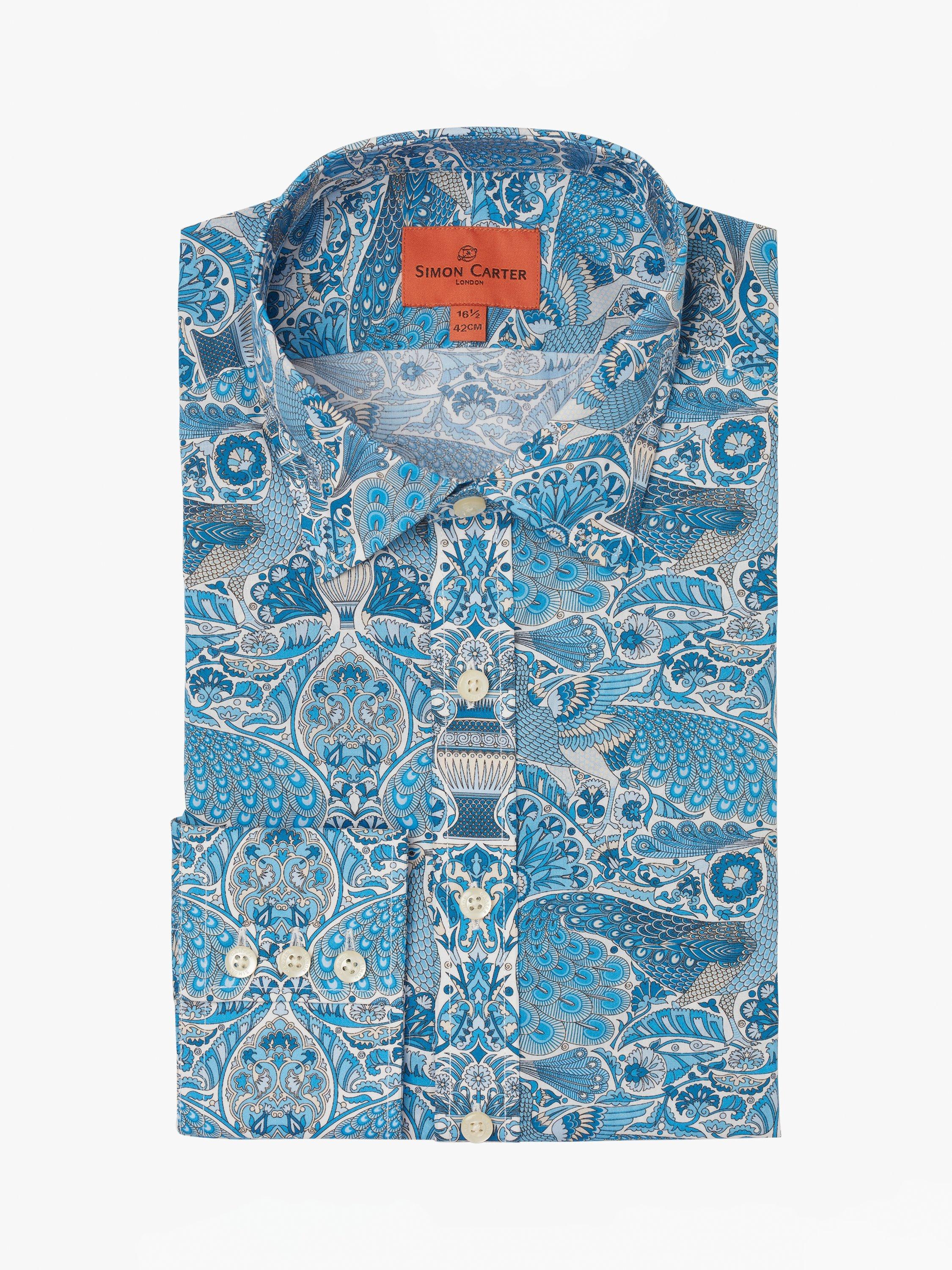 Product image 4 of 7, which shows Simon Carter Oscars Palace Shirt, Blue, 15/R