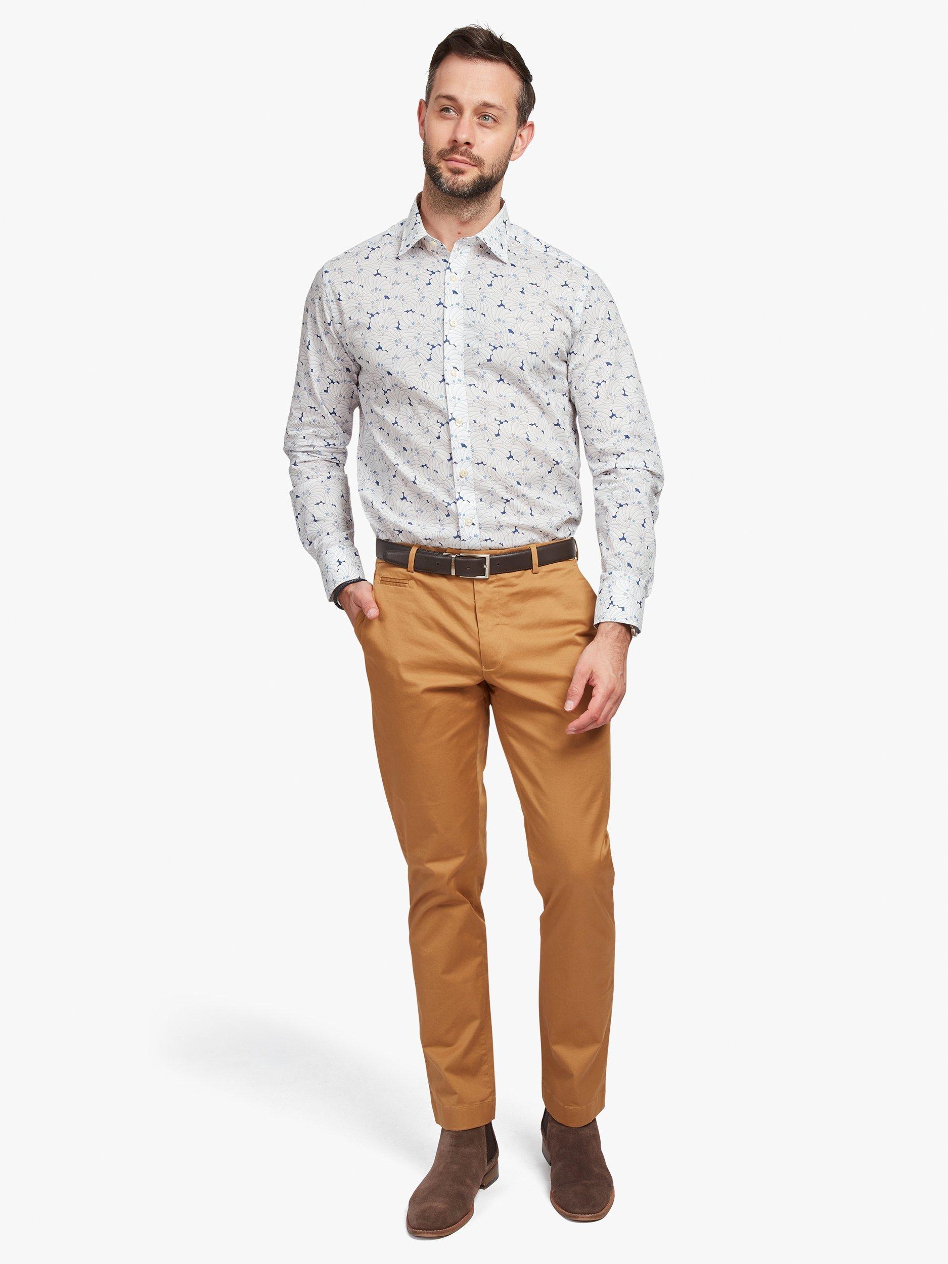 Product image 3 of 7, which shows Simon Carter Poiret Shell Shirt, Blue/Multi, 15.5/R