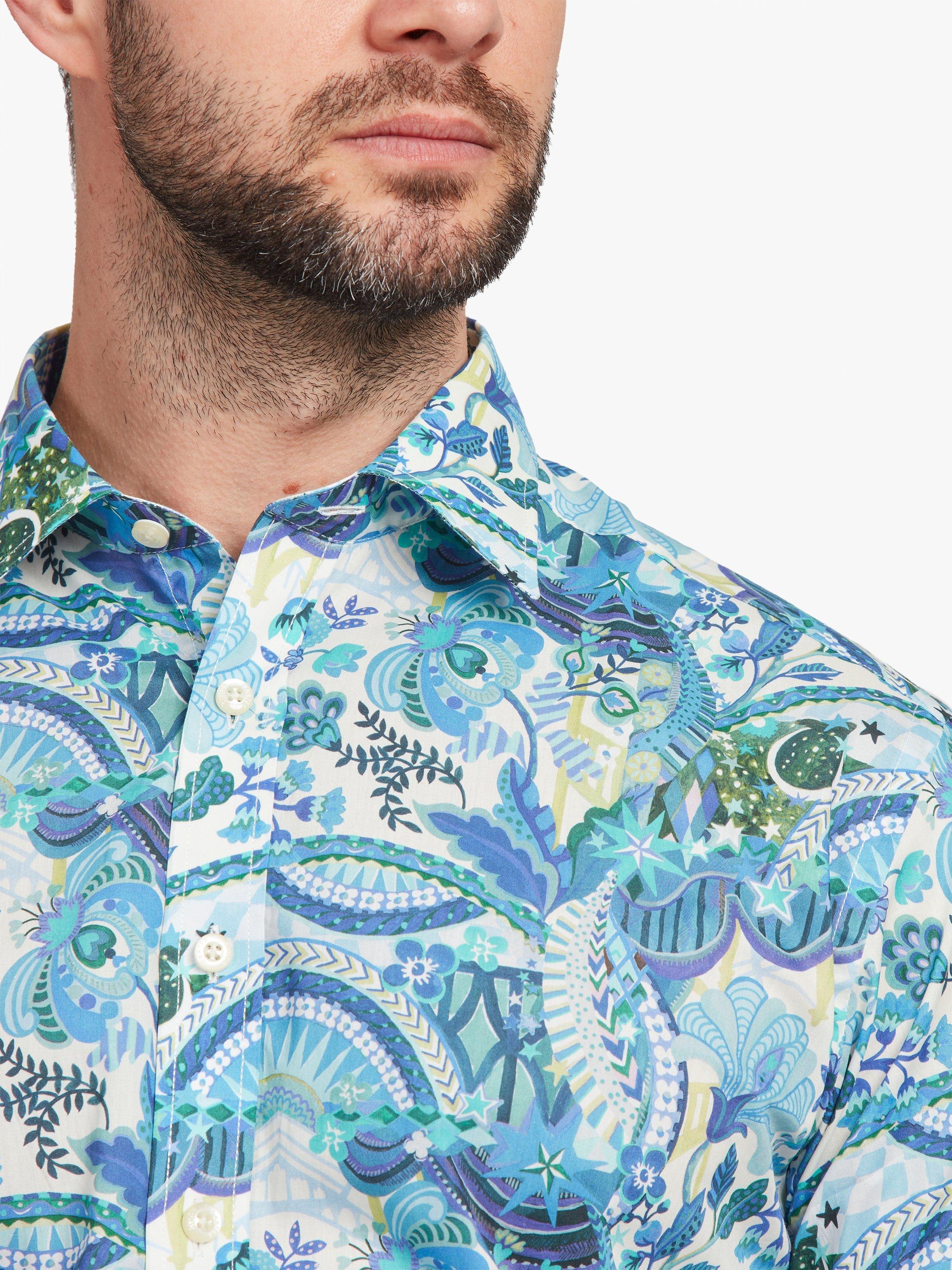 Product image 5 of 7, which shows Simon Carter Stage Shirt, Blue/Multi, 15/R