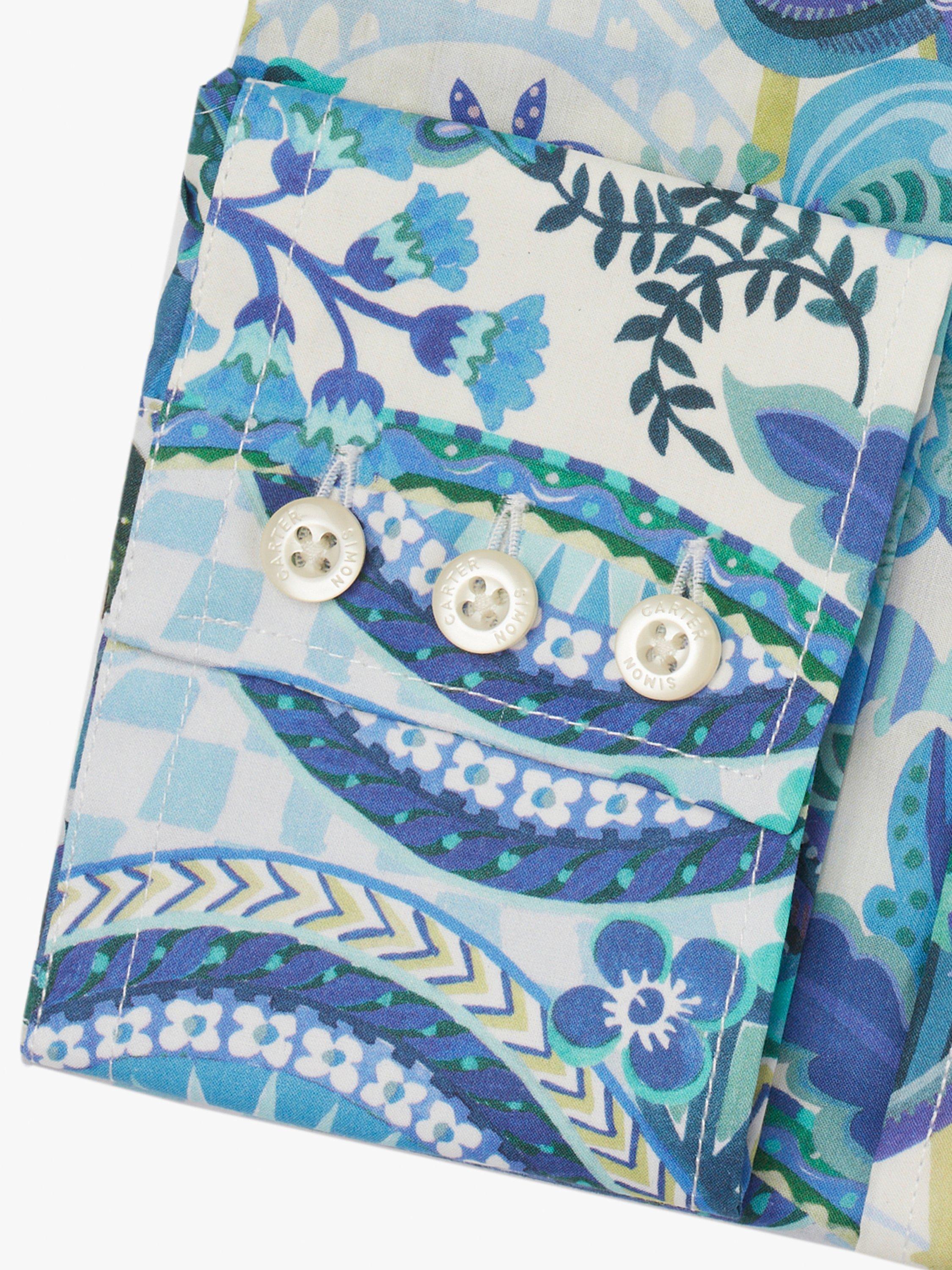 Product image 6 of 7, which shows Simon Carter Stage Shirt, Blue/Multi, 15/R