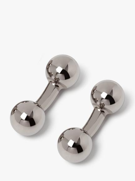 Simon Carter Curved Dumbbell Cufflinks, Silver