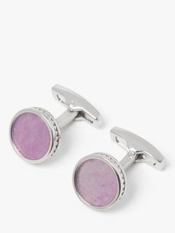 Simon Carter Edward Amethyst Cufflinks, Silver/Purple