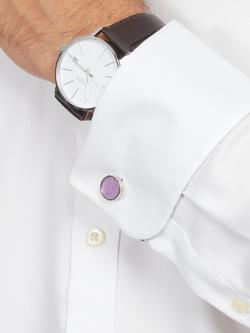 Simon Carter Edward Amethyst Cufflinks - view 2, Silver/Purple