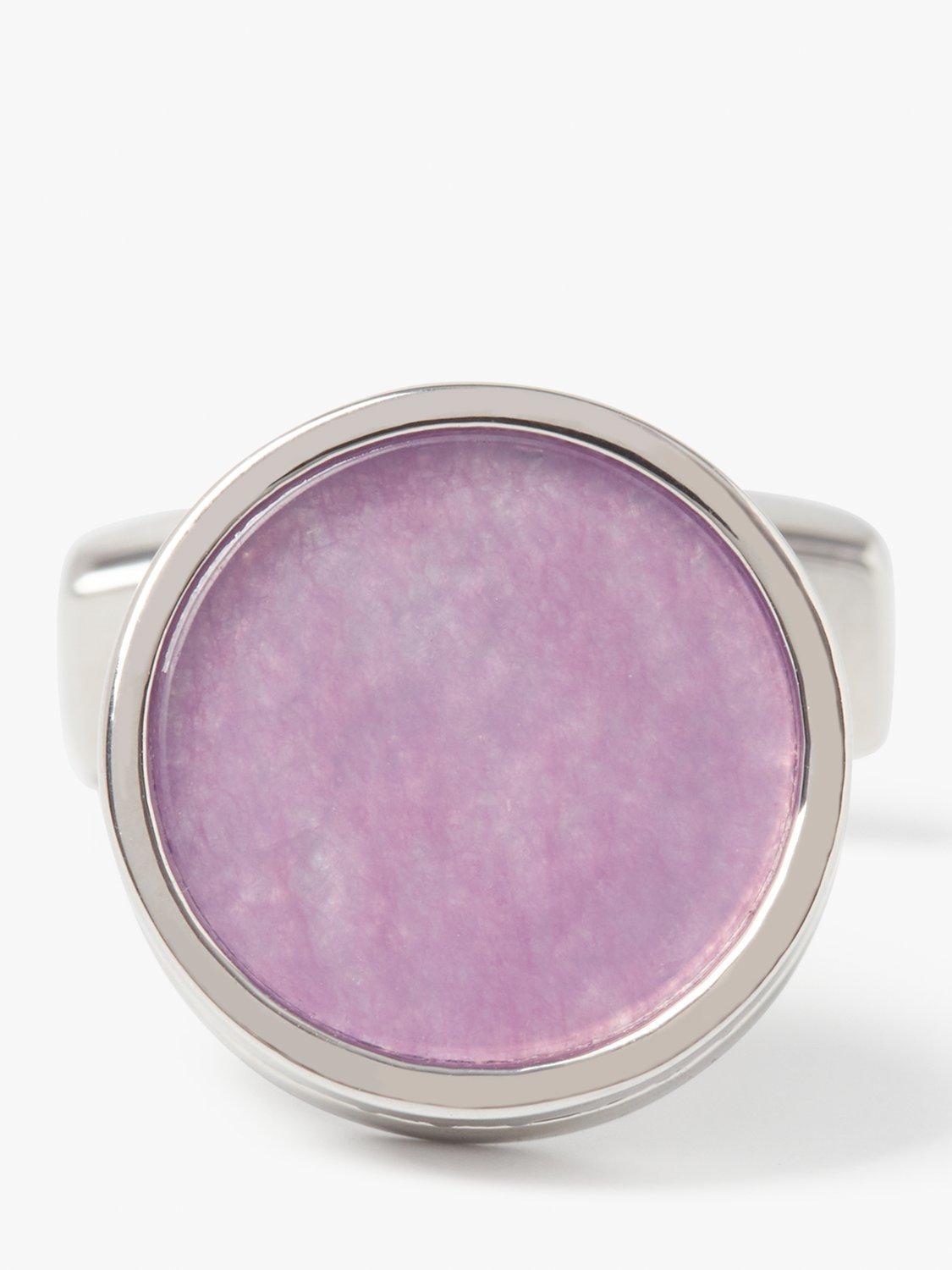 Product image 4 of 4, which shows Simon Carter Edward Amethyst Cufflinks, Silver/Purple