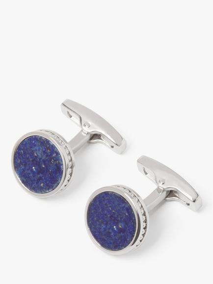 Simon Carter Edwardian Lapis Cufflinks, Silver/Blue