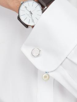 Simon Carter Edwardian Mother of Pearl Cufflinks - view 2, Silver/White