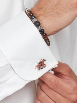 Simon Carter Horse Racing Cufflinks - view 2, Silver/Multi
