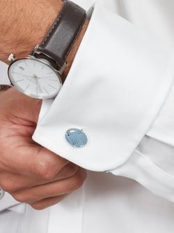 Simon Carter Brio Art Nouveau Tie Slide and Cufflink Set, Light Blue/Silver - view 2, Light Blue/Silver