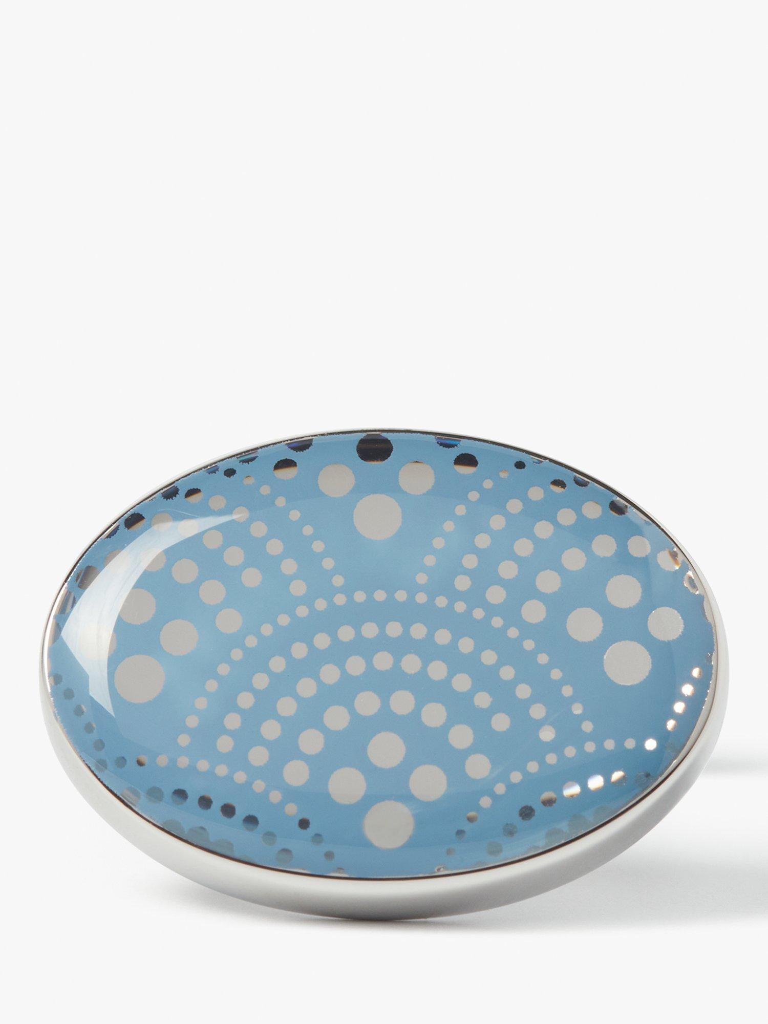 Product image 5 of 6, which shows Simon Carter Brio Art Nouveau Tie Slide and Cufflink Set, Light Blue/Silver