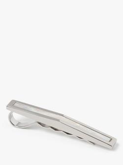 Simon Carter Mother of Pearl Arched Tie Slide, Silver, Silver