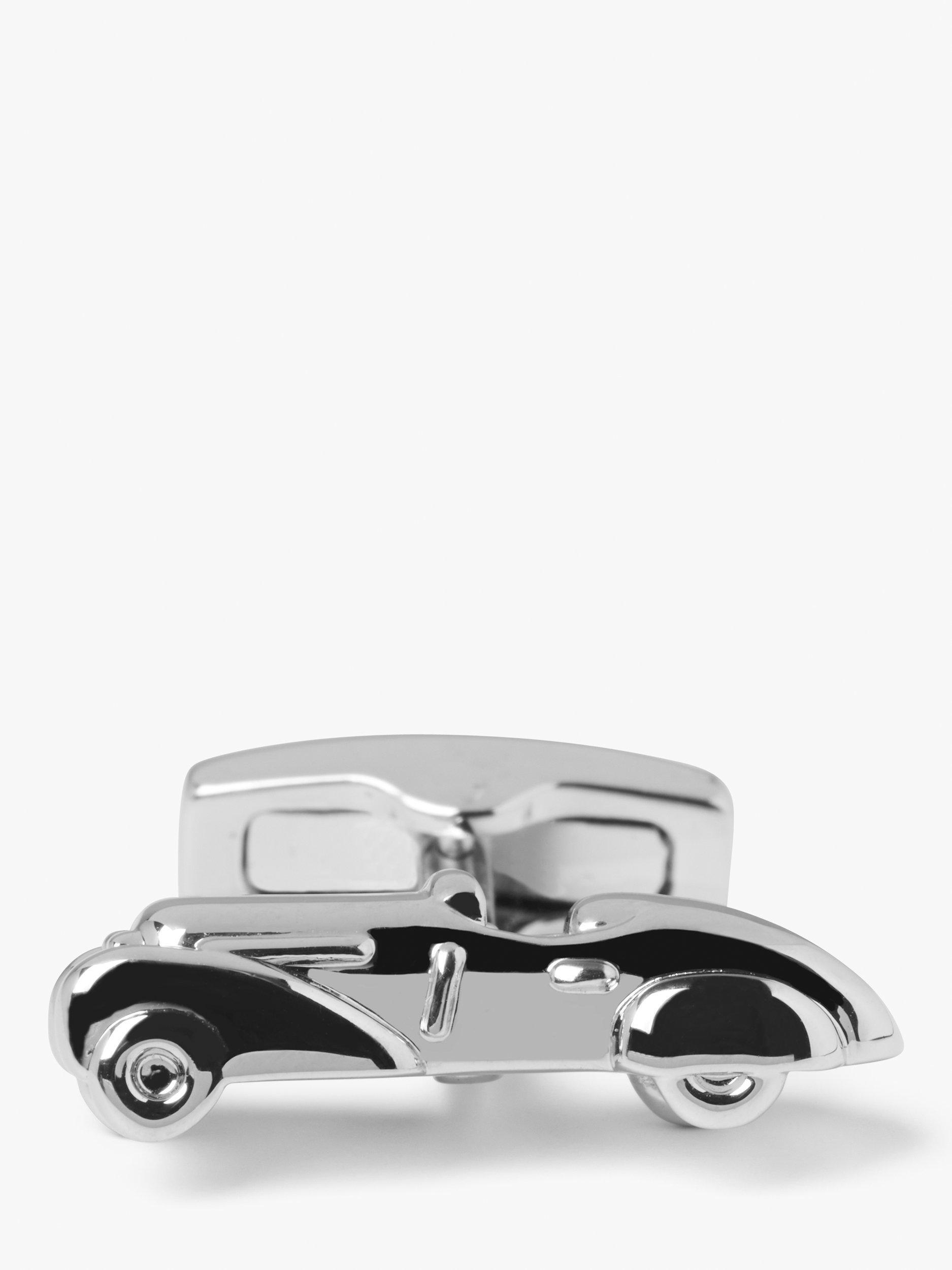 Product image 5 of 6, which shows Simon Carter Car Tie Slide and Cufflink Set, Silver