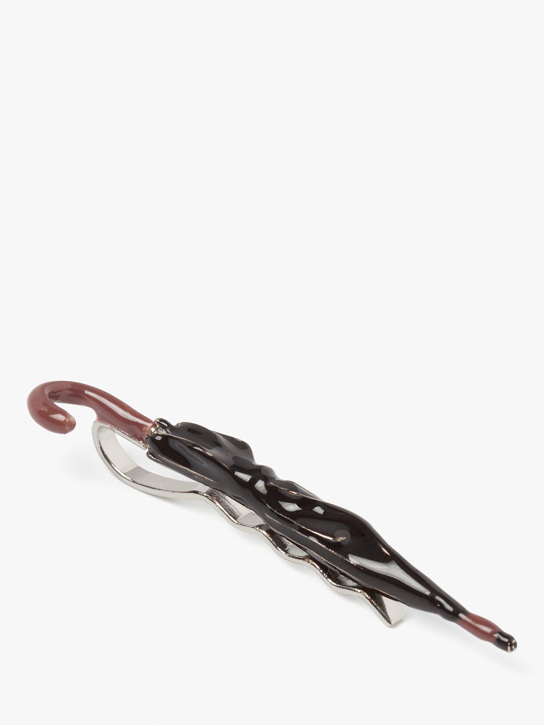 Product image 1 of 5, which shows Simon Carter Umbrella Tie Clip, Black/Multi