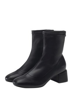 Moda in Pelle Osoku Porvair Pull On Sock Ankle Boots, Black - view 2, Black