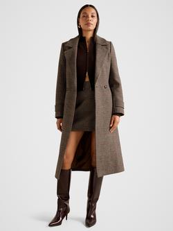 Forever New Luccia Check Belted Coat, Brown Check Set, Brown Check Set