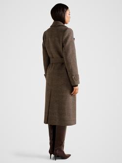 Forever New Luccia Check Belted Coat, Brown Check Set - view 2, Brown Check Set