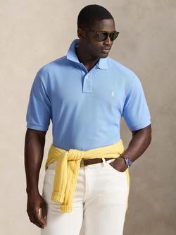 Polo Ralph Lauren Big & Tall Cotton Regular Fit Short Sleeve Polo Shirt, Bristol Blue, Bristol Blue