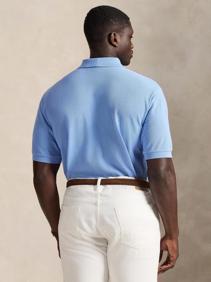 Polo Ralph Lauren Big & Tall Cotton Regular Fit Short Sleeve Polo Shirt, Bristol Blue - view 2, Bristol Blue