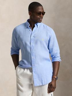 Ralph Lauren Big & Tall Loose Fit Shirt, Austin Blue - view 2, Austin Blue
