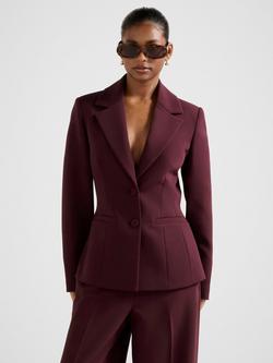 Forever New Petite Lee Nipped Waist Blazer, Cherry, Cherry