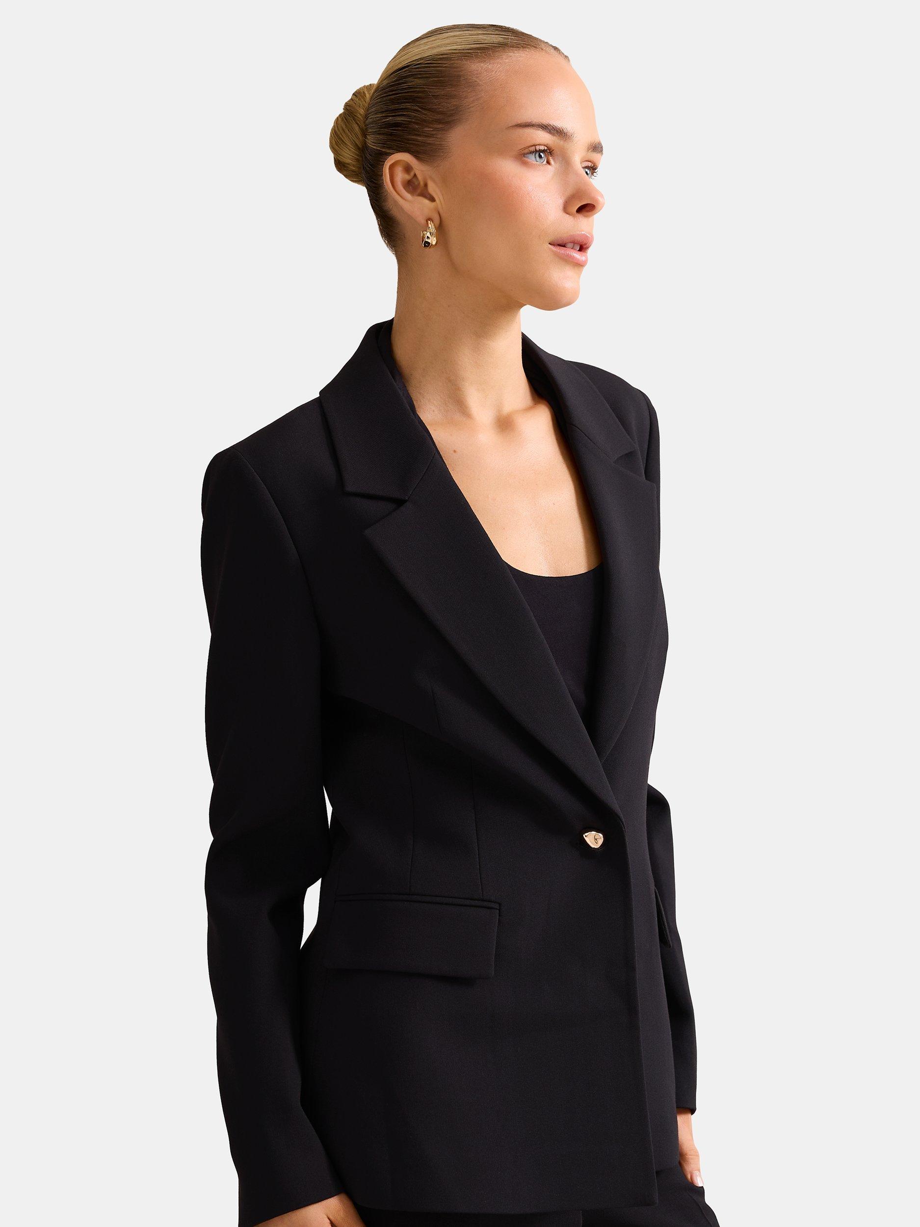Product image 3 of 5, which shows Forever New Victoria Single Breasted Blazer, Black, 4