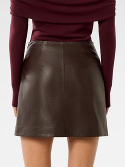 Forever New Addison Faux Leather Mini Skirt, Royal Berry - view 2, Royal Berry